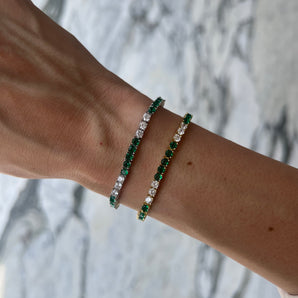 Mixed Emerald Tennis Bracelet