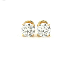 Diamond Round Gold Studs