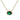 Gold Chain Round Emerald Necklace