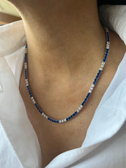 Sapphire & Diamond Tennis Necklace