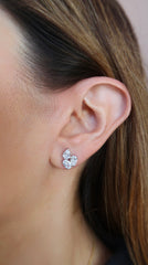 Multiform Zircon Studs 14k (yellow & silver)