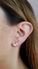 Multiform Lineup Zircon Yellow Gold Studs