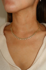 Gold Filled Statement with Stones Necklace