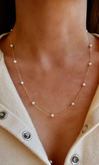 Multi Pearl Gold Necklace