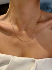 Petite Paperclip Chain 14k