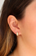 Diamond Gold Filled Hoops 14k