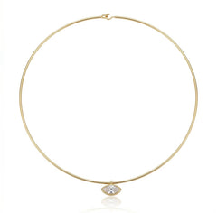 Marquise Bezel Charm Choker