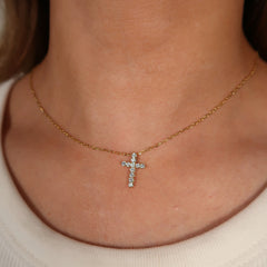 Diamond Cross Yellow Gold 18k