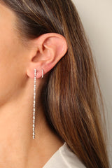Silver Rain Diamond Earrings