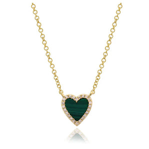 Small Heart Stone Necklace (colors)