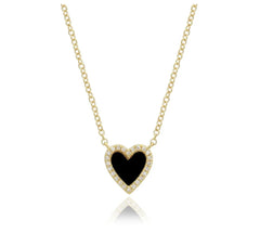 Small Heart Stone Necklace (colors)