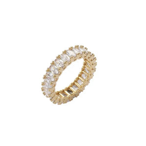 Oval Gold Baguette Ring