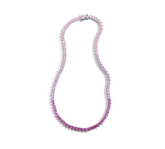 Pink 3 Prong Tennis Necklace