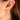Back and Front Gold Tennis Row Earrings