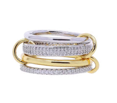 Spinelli Gold and Silver Pave Ring