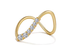 Moissanite Infinity Gold Ring