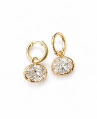 Hailey Bieber Oval Lab Diamond Hoops (PRE ORDER)