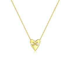 Heart Gold Pendant Necklace