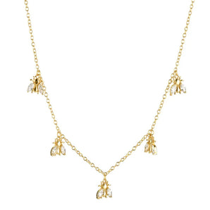Five Bees Gold Necklace