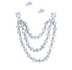 Silver Piercing Long Tassel Chain