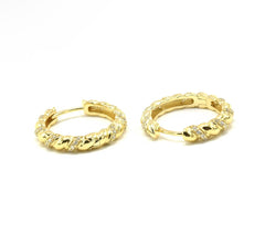 Gold Spiral Rope Hoop