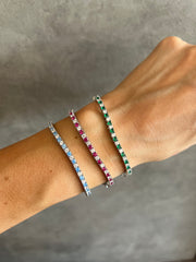 Two Tone Tennis Bracelet