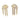 Gold Stripe Spike Studs