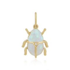 Opal & Diamond Bettle 14K