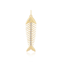 Fish Skeleton 14K
