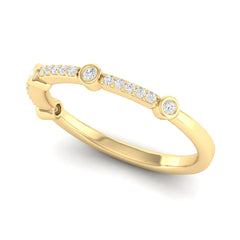 Circle Gold and Diamond Ring 14k