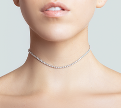 Diamond Buttercup Choker White Gold 14k