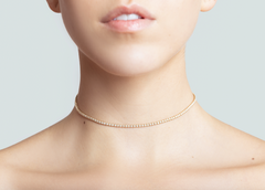 Diamond Buttercup Choker Yellow Gold 14k