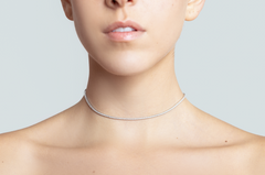 Diamond Tennis Choker White Gold 14k