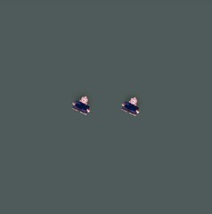 Mini Sapphire Studs White Gold 14k