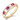 Pink Sapphire Stones Gold Ring 14k