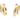 Triple Style Gold Hoop