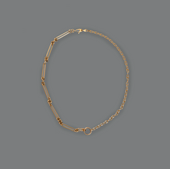 Paperclip Double Style Chain 14k