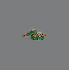 Emerald Hoop 14K