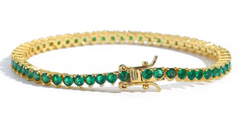 Emerald Tennis Prong Bracelet