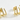 Double Pave Mini Gold Cage Studs