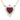 Sacred Heart Ruby& Diamond Necklace 14k