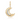 Half Moon Skinny Diamond Gold Charm 14k