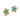 Flower Turquoise Gold Studs