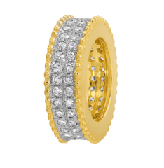 Double Row Diamond Rondelle 14k