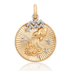 Zodiac Diamond Charm 14k