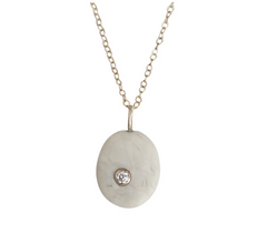 Mini Ivory Beach Stone Charm