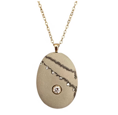 Grey Beach Stone Matte Finish Pendant