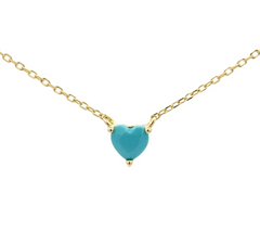 Heart Turquoise Skinny Necklace