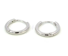 Plain Silver Hoops 9mm