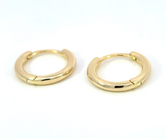 Plain Gold Hoops 9mm